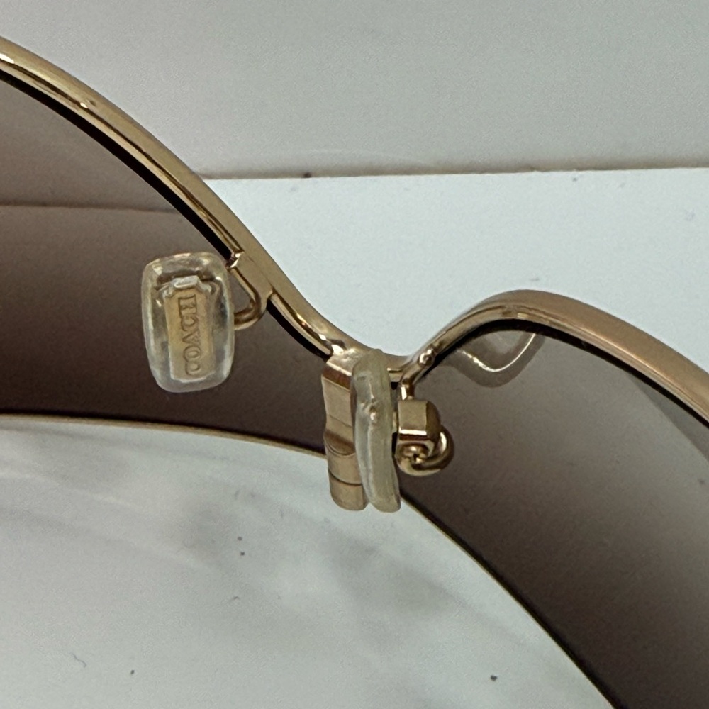 Coach Women's Brown and Gold Sunglasses - Picture 6 of 11